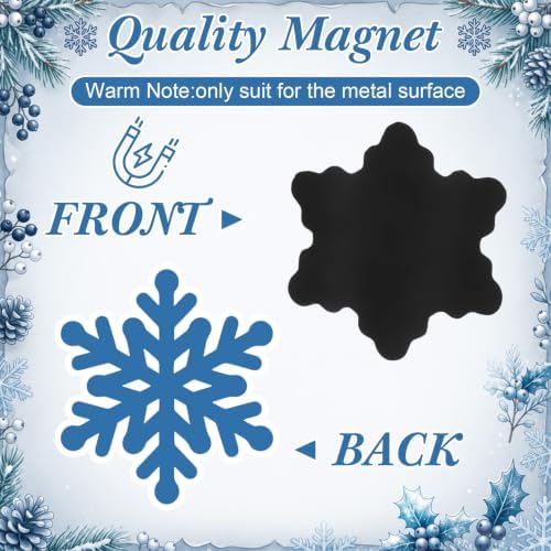 Flutesan 16 Pcs Winter Gnome Garage Door Magnets, 26" Snowflake Penguin - Image 3