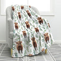 Jekeno Highland Cow Gifts Blanket, Soft Cozy Plush Throw 80"x60" by Jekeno