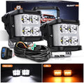 Nilight 4 Inch 26 W Side Shooter LED Light Pods with Amber DRL