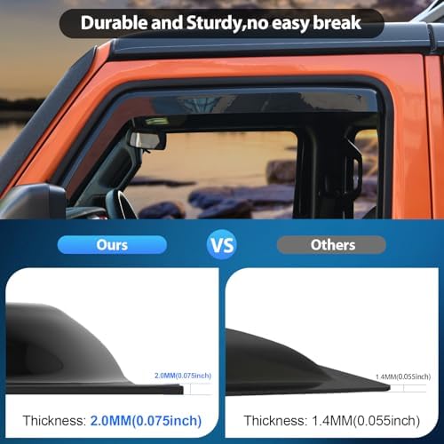 Nilight in-Channel Window Visors for Dodge Grand Caravan 2008-2023, 4PCS