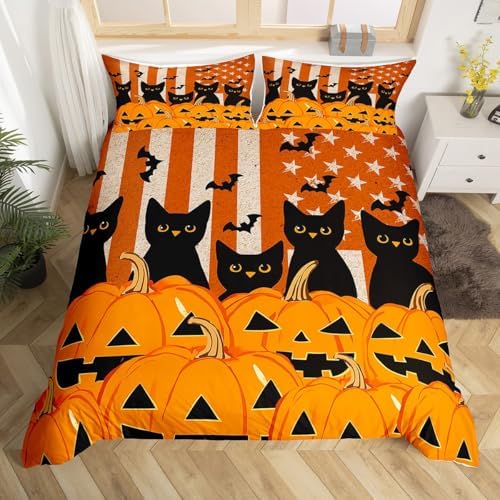 Feelyou Kids Black Cats Bedding Set Twin Size for Boys Girls Children by Feelyou