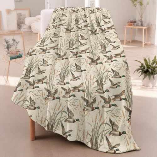 Mallard Ducks Flying Wetlands Throw Blanket Gifts for Women Kids, 40x50in - Image 2
