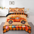 Cartoon Car Comforter Set Kids Boys, Gold Leaves Autumn Theme Twin by Erosebridal