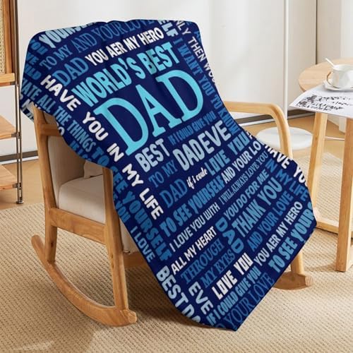 Socira to My Dad Blanket Throw Blanket to My Dad Gifts for Father Soft Sofa Throws for Travel Camping Bed Home Decor Car Birthday Gift 40"*50" （100 * 130cm） - Image 4