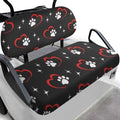 Yewatlles Golf Cart Seat Blanket Cover Universal Cushion Cover for Club Car Summer Anti-Hot Golf Cart Seat Towel Protector 2-Person Cute Paw Heart