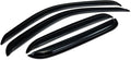 4Pcs Dark Smoke Tint Front Rear Window Deflector Sun/Rain/Wind Guards Shade by HS+Power