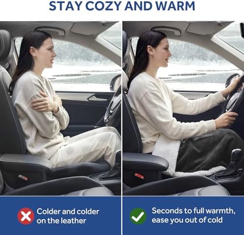 Sealy 12-Volt Electric Portable Heated Car Blanket, 59"x43", Grey