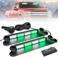 Nilight 32LED Green White Dash Strobe Light w/Controller Windshield