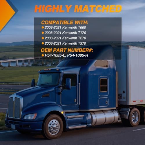 Nilight Fender Side Marker Lights 2PCS for 2008-2021 Kenworth T660 T170