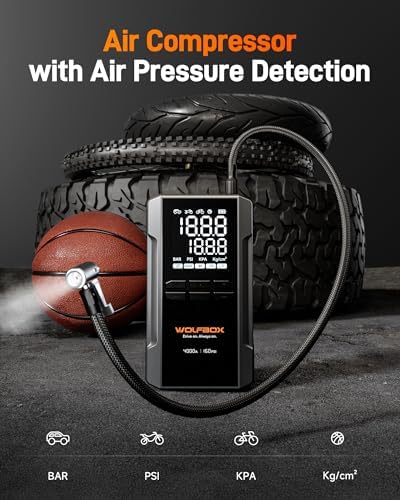 WOLFBOX 4000A Jump Starter with Air Compressor, Portable 12V Jump Box - Image 4