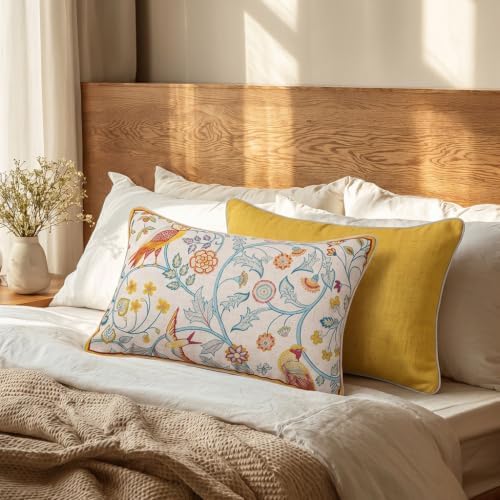 patdrea Designer French Vintage Lumbar Throw Pillow Cover,12"x20" - Image 3