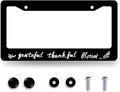 Thankful Grateful Blessed License Plate Frame Christian License Plate Holder by MUAWUOIK