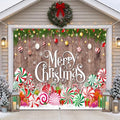Teenyyou Christmas Garage Door Cover 7 x 8 ft Peppermint Candy by Teenyyou