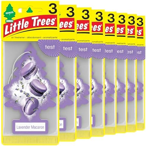 LITTLE TREES Car Air Freshener, 8 Count (Pack of 3), Lavender Macaron