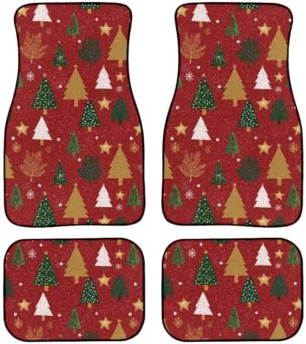 Christmas Tree Car Floor Mats Set of 4