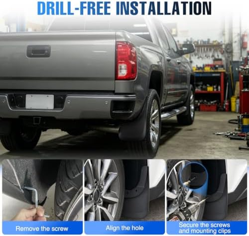 Nilight Mud Flaps for Chevrolet Silverado 1500 2500HD 3500HD 2014-2018
