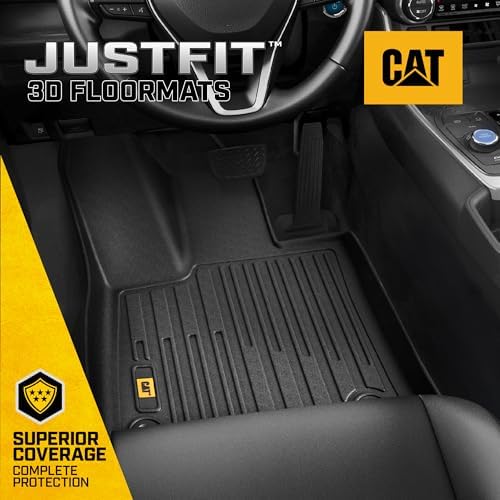 CAT® JustFit™ 3D Custom Fit Floor Mats for Toyota RAV4 2019 2020 2021 2022 2023 2024 2025 - (Not Fit Hybrid) Heavy Duty Car Floor Liners Protection Laser Measured, Toyota RAV4 Accessories