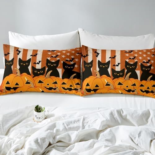 Feelyou Kids Black Cats Bedding Set Full Size for Boys Girls Children - Image 4