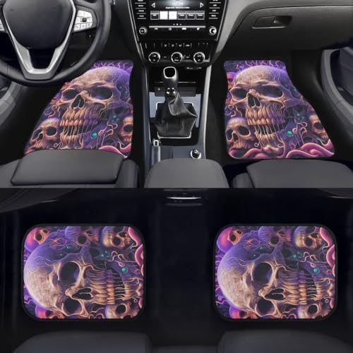 Skull Floor Mats All Weather Car 1st & 2nd Floor Mats