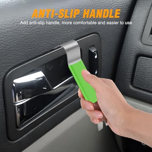 GOOACC 11 PCS Trim Removal Tool Kit, Metal Pry Tool Auto Fastener Remover Pry Bar Set Car Door Panel Removal Tool Dashboard Repair Kit Green - Image 7