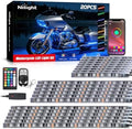 Nilight 20PCS Motorcycle RGB LED Light Kits with APP & Remote Control