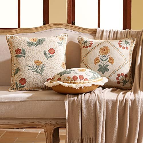 patdrea French Vintage Square Throw Pillow Cover,18"x18",Set of 2 - Image 5
