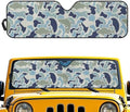 Renewold Fish Camo Car Windshield Sun Shade Auto Sunshade Fit for Jeep Wrangler JK JKU JL JLU Front Window Sun Shield Sun Visor for Jeep Gladiator JT 2020-2023 Summer Keep Cool Interior Accessories