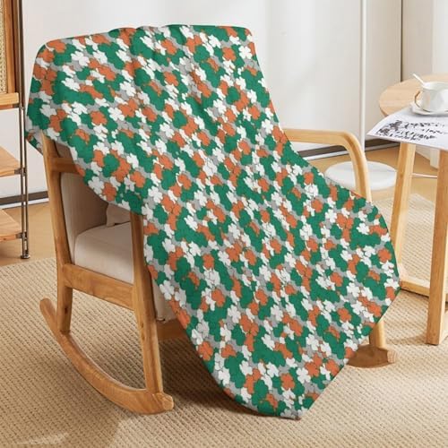 Socira Happy St. Patrick's Day Clover Blanket Throw Blanket Happy St. Patrick's Day Clover Gifts for Women Men Soft Sofa Throws for Travel Camping Bed Home Decor Car Birthday Gift 40"*50" （100*130cm） - Image 4