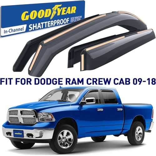 Goodyear Window Deflectors for Dodge RAM 1500/2500/3500 Crew Cab 2009-2018