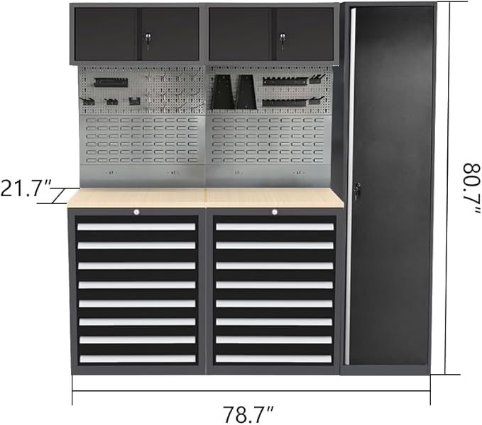 Metal Garage Cabinet Set, Heavy Duty - Image 2