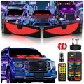 2PCS Devil Eyes Light For Windshield, 23"x5" LED Eyes Dual Screen 100% Sync, App/Remote Control, Custom Text & Graphics LED Light Sign for Car Truck SUV
