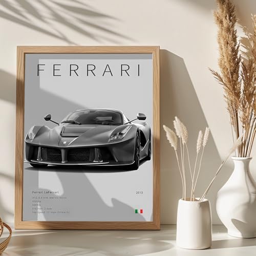 CSLGQGV Car Poster Vintage Racing Car Wall Art Supercar Canvas Prints Painting For Men Room Pictures Guys Dorm Room Aesthetics Decor Bedroom Office (Unframed,8×10inch,6pcs) - Image 2
