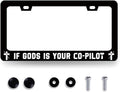 If Gods is Your Co-Pilot License Plate Frame Funny Jesus License Plate by RNKATIH