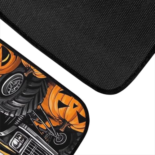 Halloween Car Floor Mats All Weather Car 1st & 2nd Pumpkin Row Floor Mats Haunted Castle Blood Moon Interior Carpet Universal for Sedan Car Trucks
