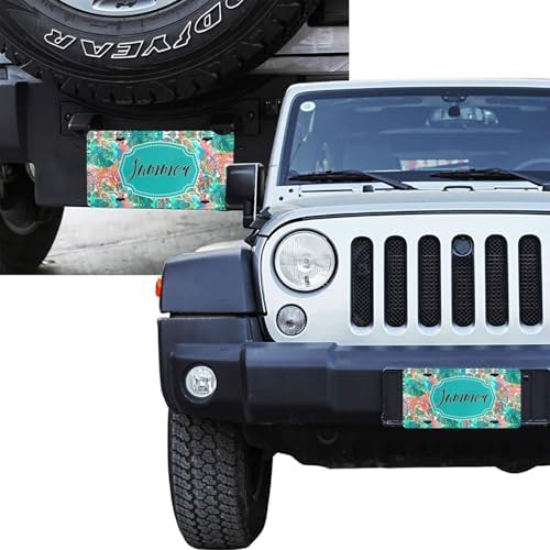Summer Rainbow Flowers Front License Plate 6" * 12" for Women
