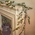 Hairui Lighted Pine Garland Battery Operated with Timer 6FT 48 Lights, Christmas Garland with Lights for Indoor Outdoor Home Holiday Decoration by Hairui