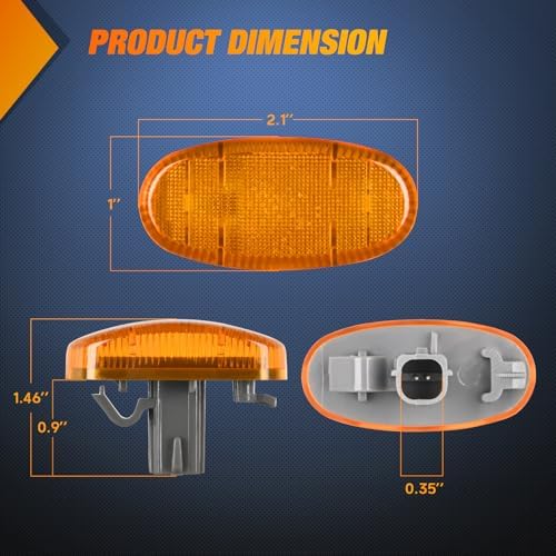 Nilight Wheel Fender Side Marker Lights For 2011-2022 Ford F250 F350 F450