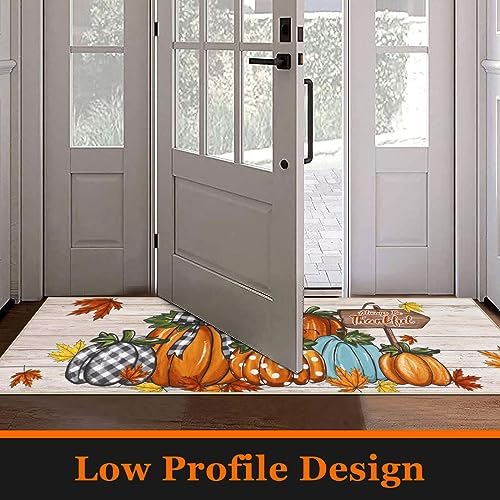 U'Artlines Fall Pumpkin Kitchen Rugs with Runner Sets 3 Piece,Washable - Image 5