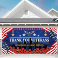 Preboun Thank You Veterans Day Garage Door Decoration 7 x 16 ft by Preboun