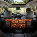 Fall Maple Leaf Star Print Car Trunk Organizer Car Backseat Storage Bag with 4 Pockets Hanging Trunk Cargo Storage Universal Auto Accessories for Sedans SUV Trucks Van