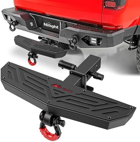 Nilight Hitch Step 2" Receiver Universal with Anti-Theft D-Ring Shackle