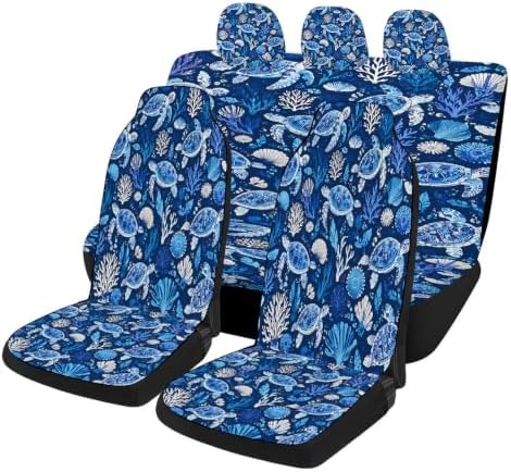 Sea Turtle Car Seat Covers Full Set, Universal Auto Seat Protector