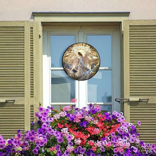Angel Stained Glass Cat Sun Catcher, Wall Hanging Colored Decor Room Indoor Window Decor, Halloween, Christmas Hanging Ornament - Image 6