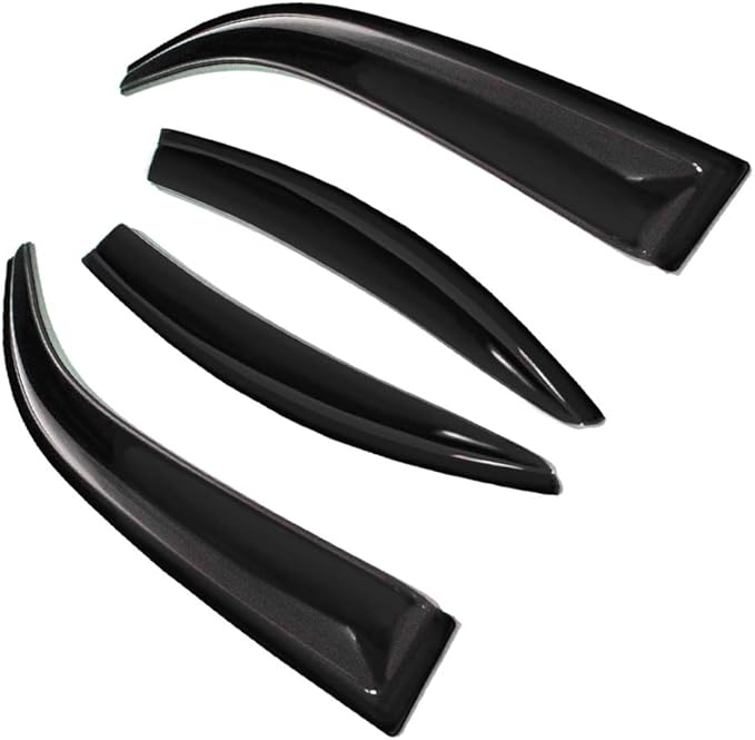 4pc Sun Rain Guards Window Visor Wind Deflector Compatible - Image 2