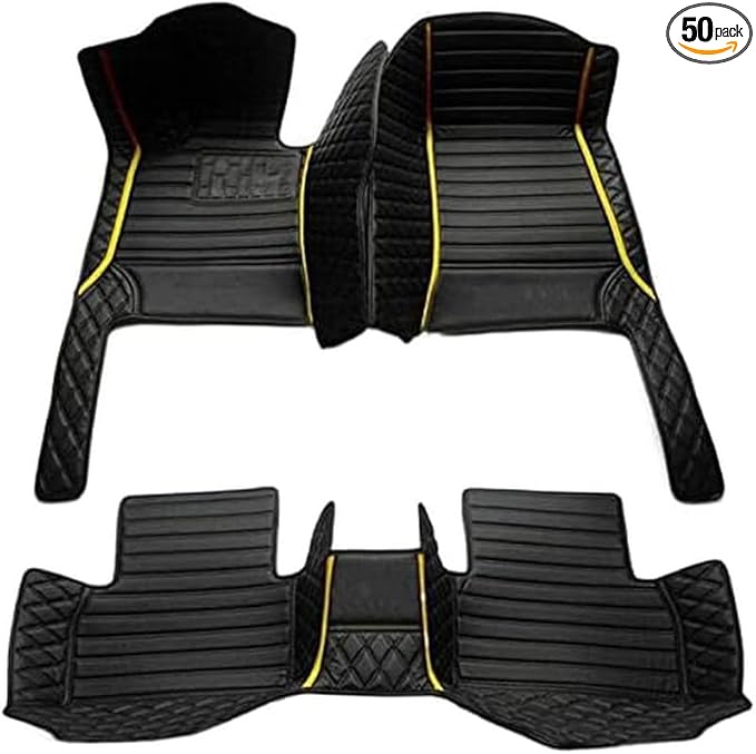 TAHALICustom Colors Car Floor Mats Black Pink by Unknown