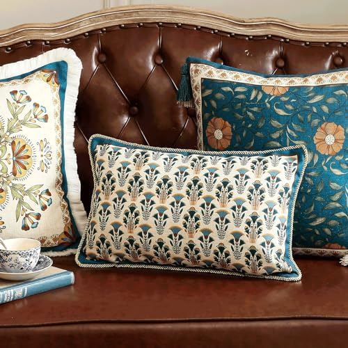 patdrea French Vintage Lumbar Throw Pillow Cover,12"x20",Set of 2 - Image 2