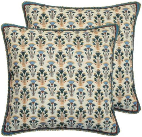 patdrea French Vintage Square Throw Pillow Cover,18"x18",Set of 2 by Welcometopatdrea