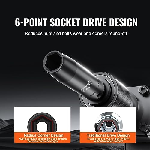 VEVOR 1/2" Drive Impact Socket Set, 34 Piece, Metric 8 to 36mm - Image 4
