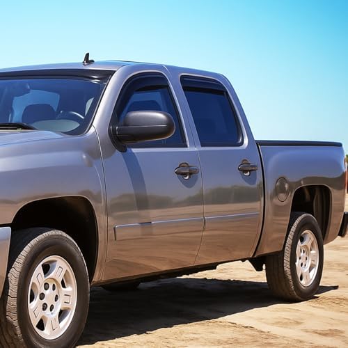 Nilight Rain Guards for Chevy Silverado 1500 Crew Cab 2007-2013, 4PCS
