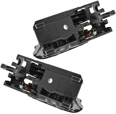 TRQ Gray & Chrome Inside Interior Inner Door Handle Pair Set